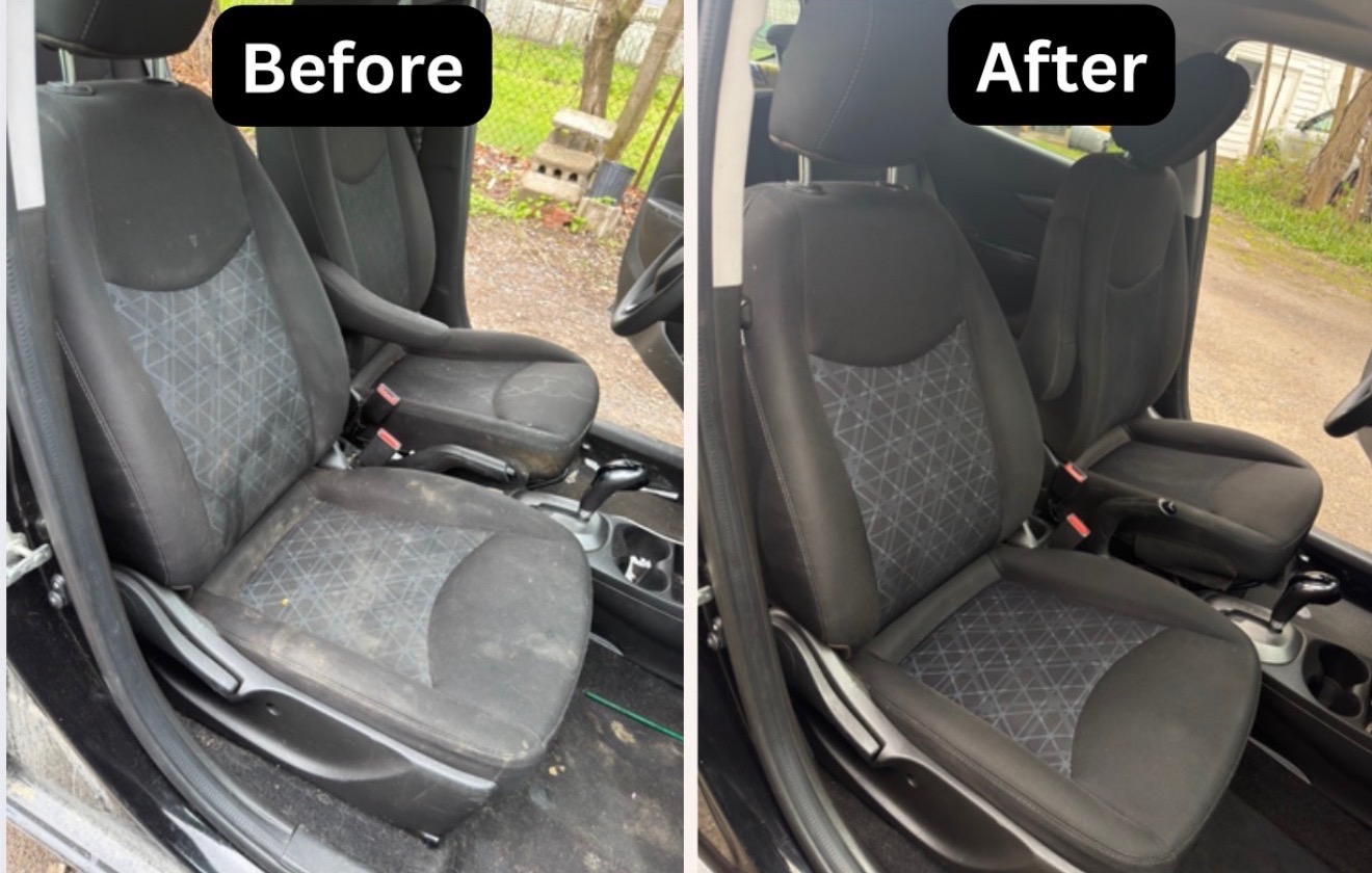 Before and after vehicle detailing by Street Shiner Detailing
